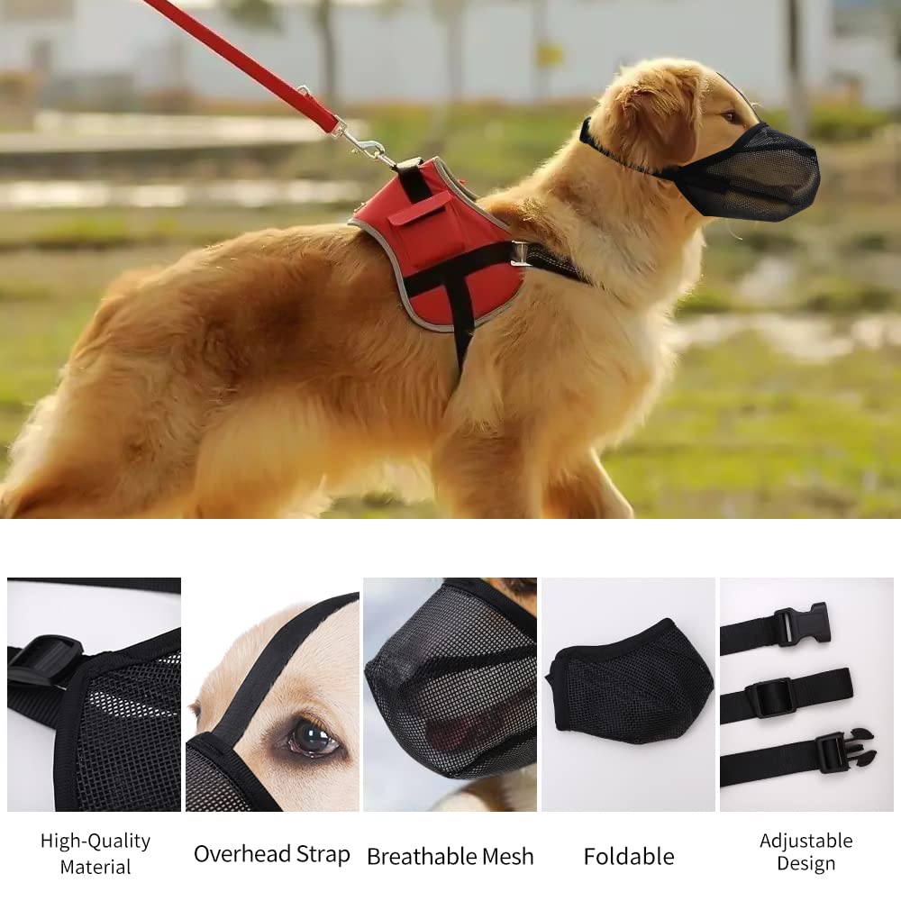 Miavers bozal para perros con correas ajustables para un ajuste seguro.