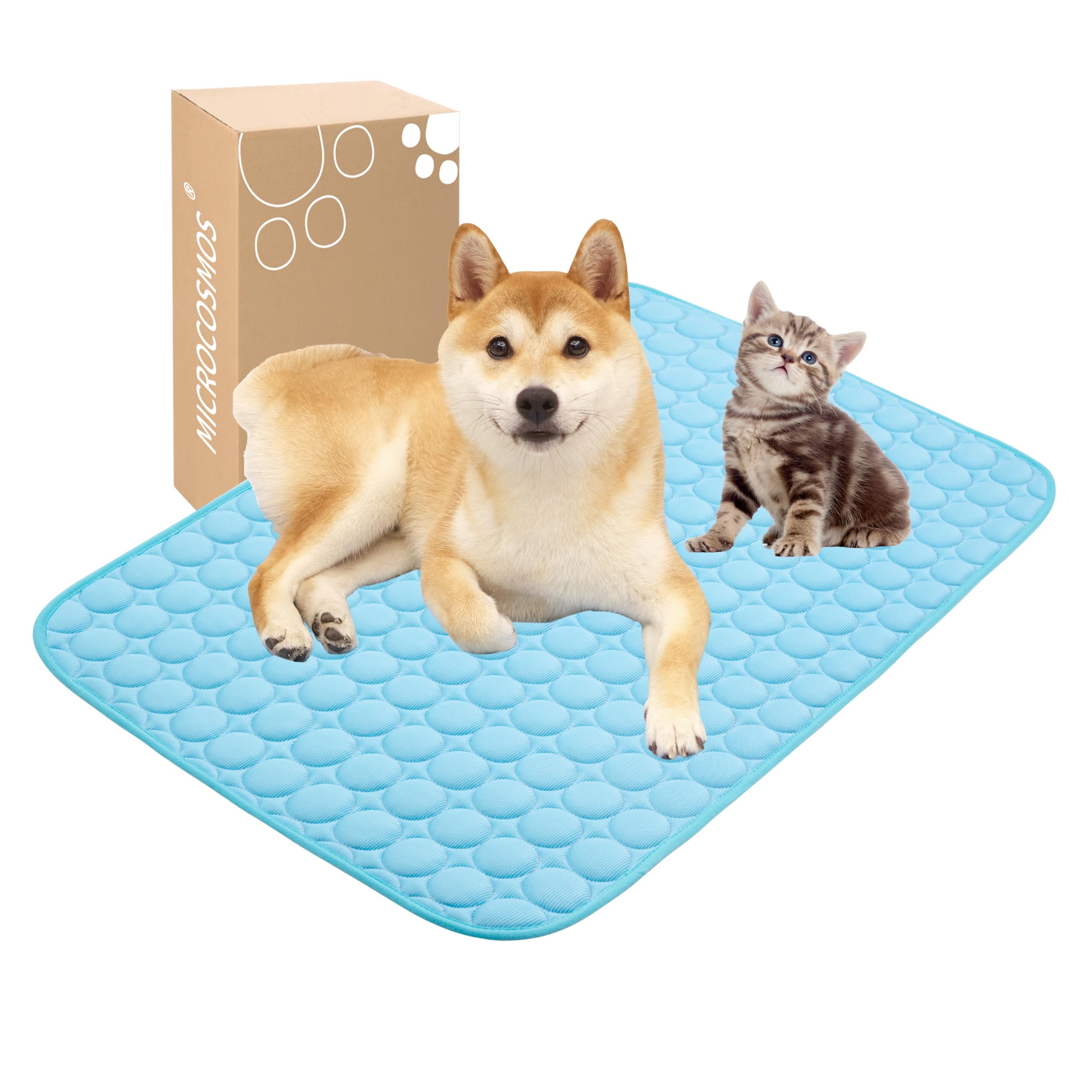 MICROCOSMOS tapis-refroidissant-ete-absorption-eau: idéal pour chien et enfant au frais.