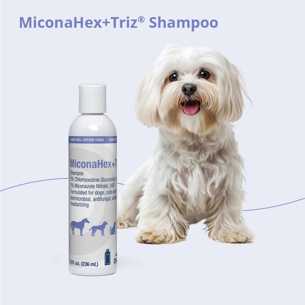 MiconaHex+Triz Shampoo hecho en Estados Unidos para el cuidado del pelaje.