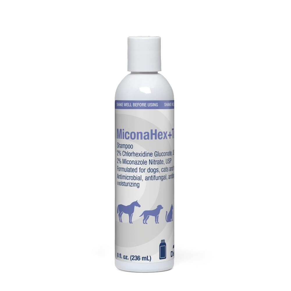 MiconaHex+Triz shampoo en botella para perros, gatos y caballos, cuidado suave de la piel.