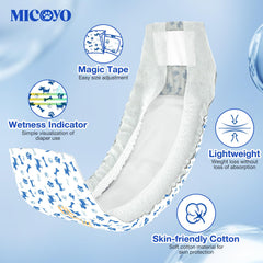 MICOOYO pañales para perros con ajustes ajustables para un ajuste cómodo.
