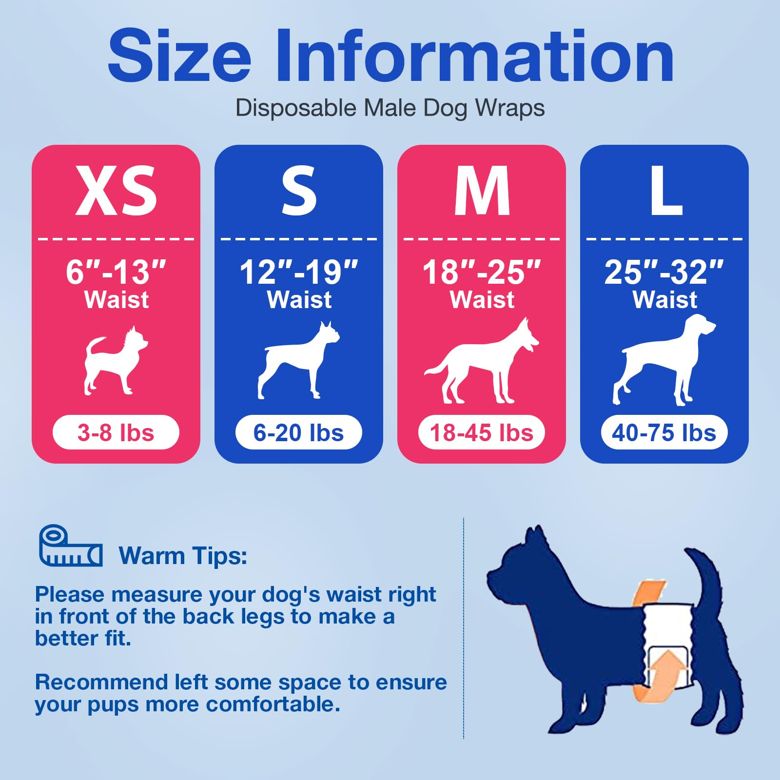 MICOOYO pañales para perros con usos versátiles para entrenamiento y viaje.