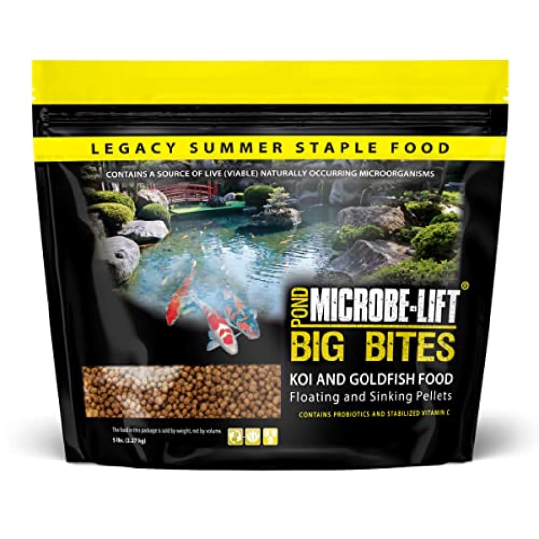 Microbe-Lift Big Bites granulos para pez dorado, favorece crecimiento y energía