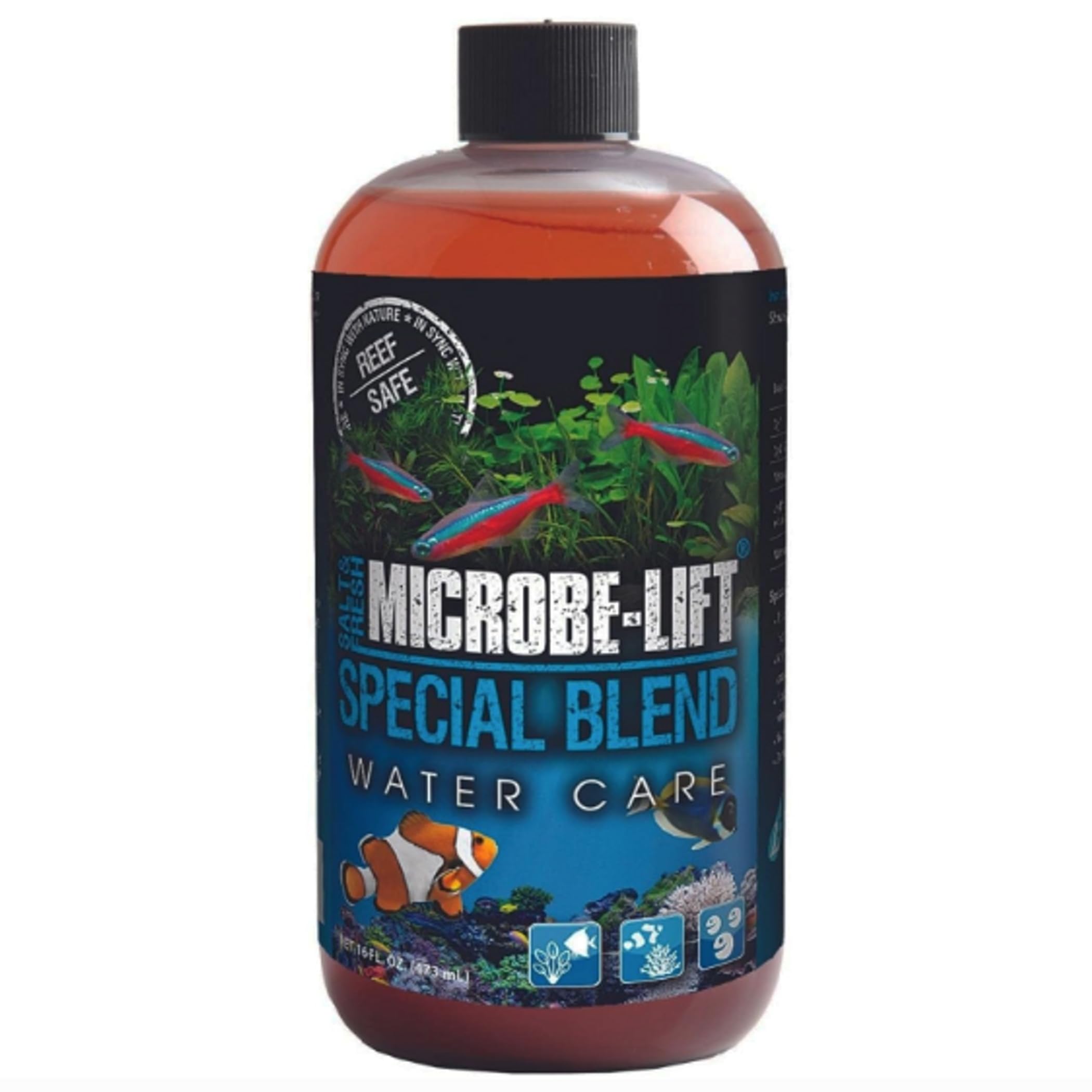 MICROBE-LIFT Special Blend: vertido de la botella para equilibrar el acuario y reducir residuos.