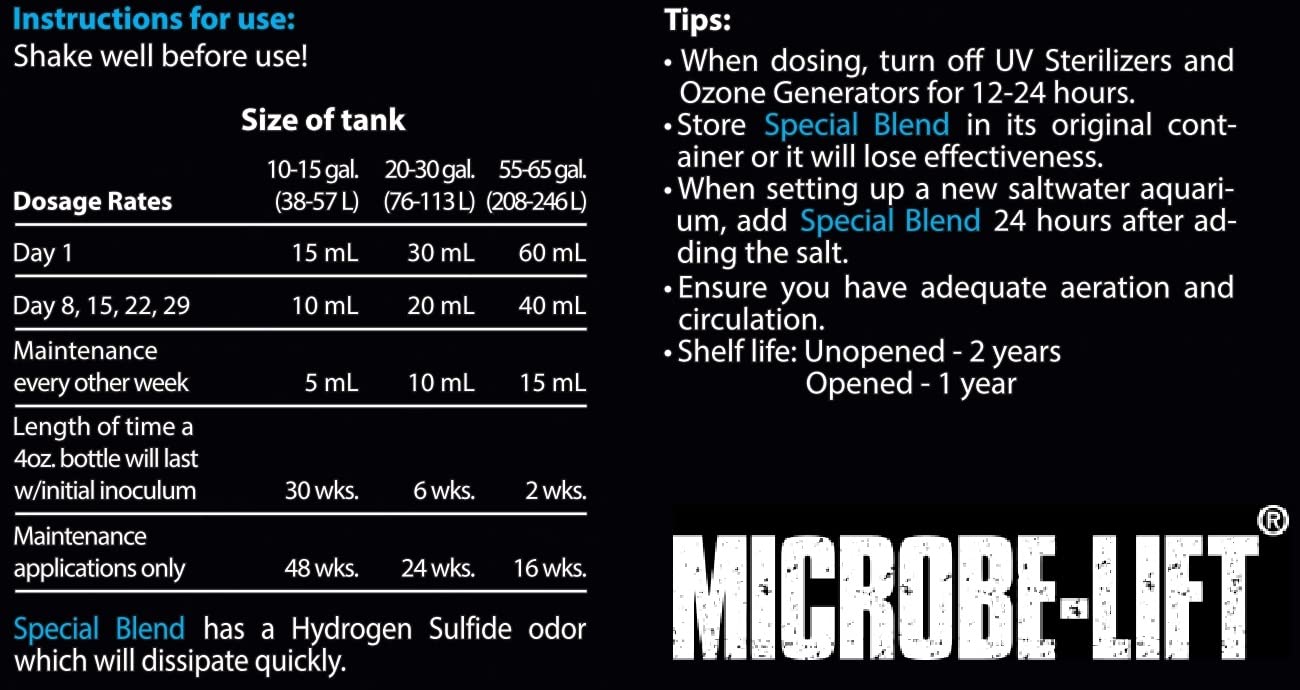 MICROBE-LIFT Special Blend es ideal al iniciar un nuevo acuario.