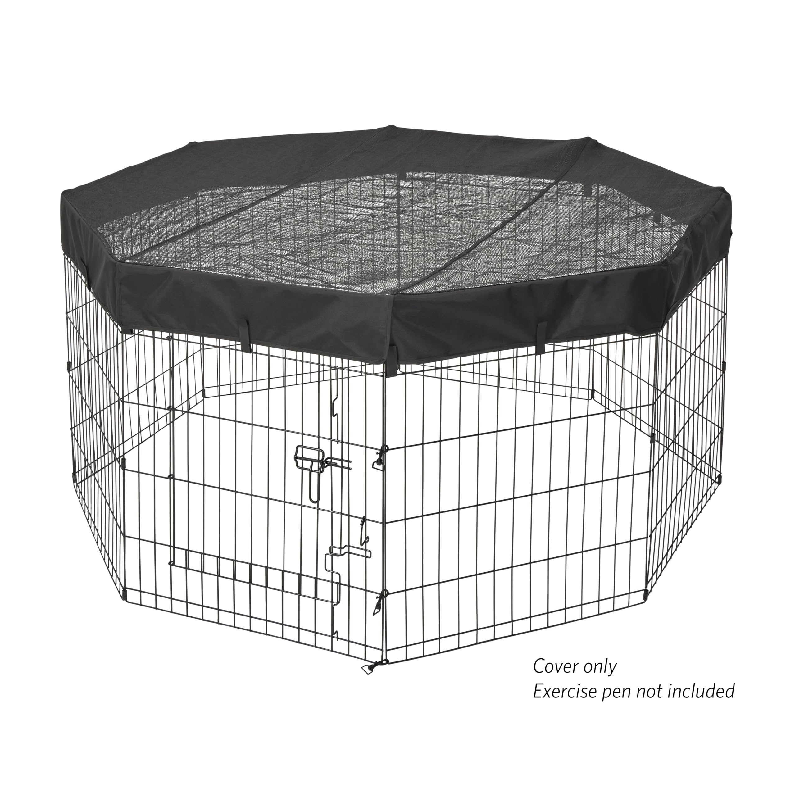 MidWest Hogares para Mascotas: tapa-malla-octágono con gancho-velcro facilita la instalación.