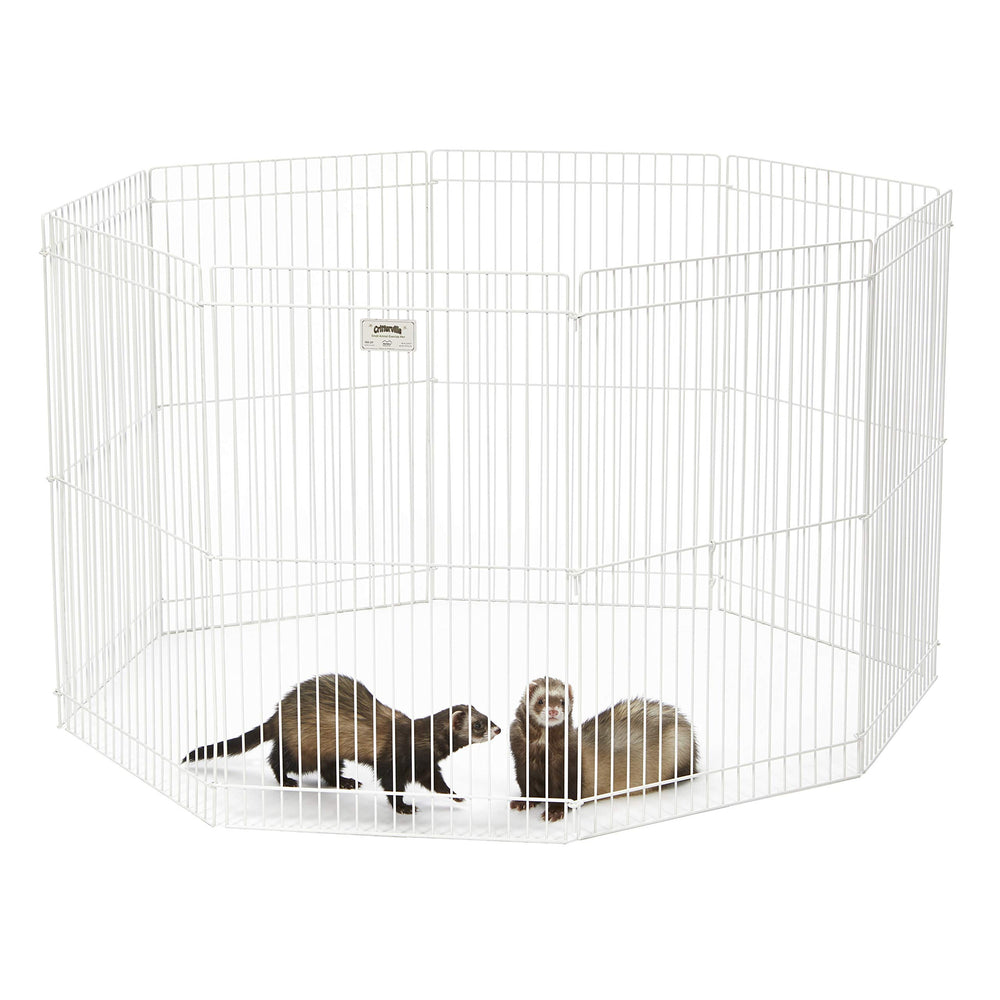 Ferret Nation de MidWest con paneles epoxi blancos para mayor durabilidad y limpieza.