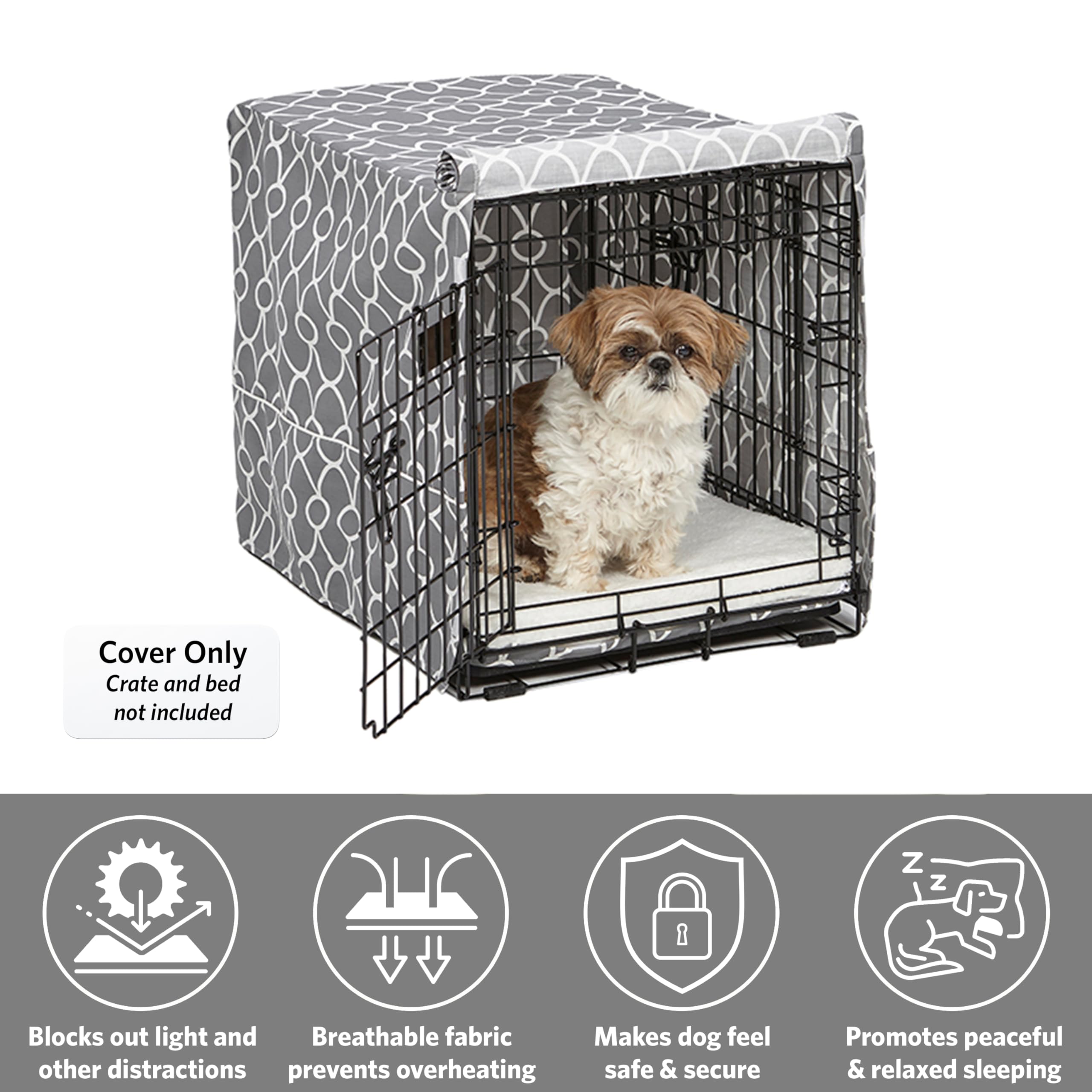 MidWest Homes for Pets funda-jaula-perro-24-pulgadas-diseño-gris estilo elegante para sala