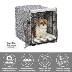 MidWest Homes for Pets funda-jaula-perro-24-pulgadas-diseño-gris estilo elegante para sala