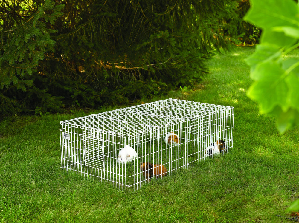 MidWest Guinea Habitat Plus: base de lona con PVC lavable para higiene fácil.