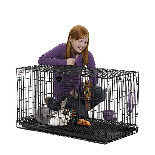 MidWest Wabbitat acceso frontal con puerta para alimentar y recoger al conejo
