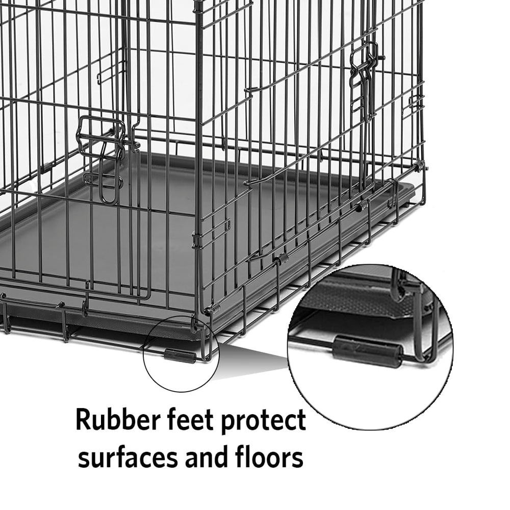 MidWest Homes for Pets patas jaula goma negro protección y estabilidad
