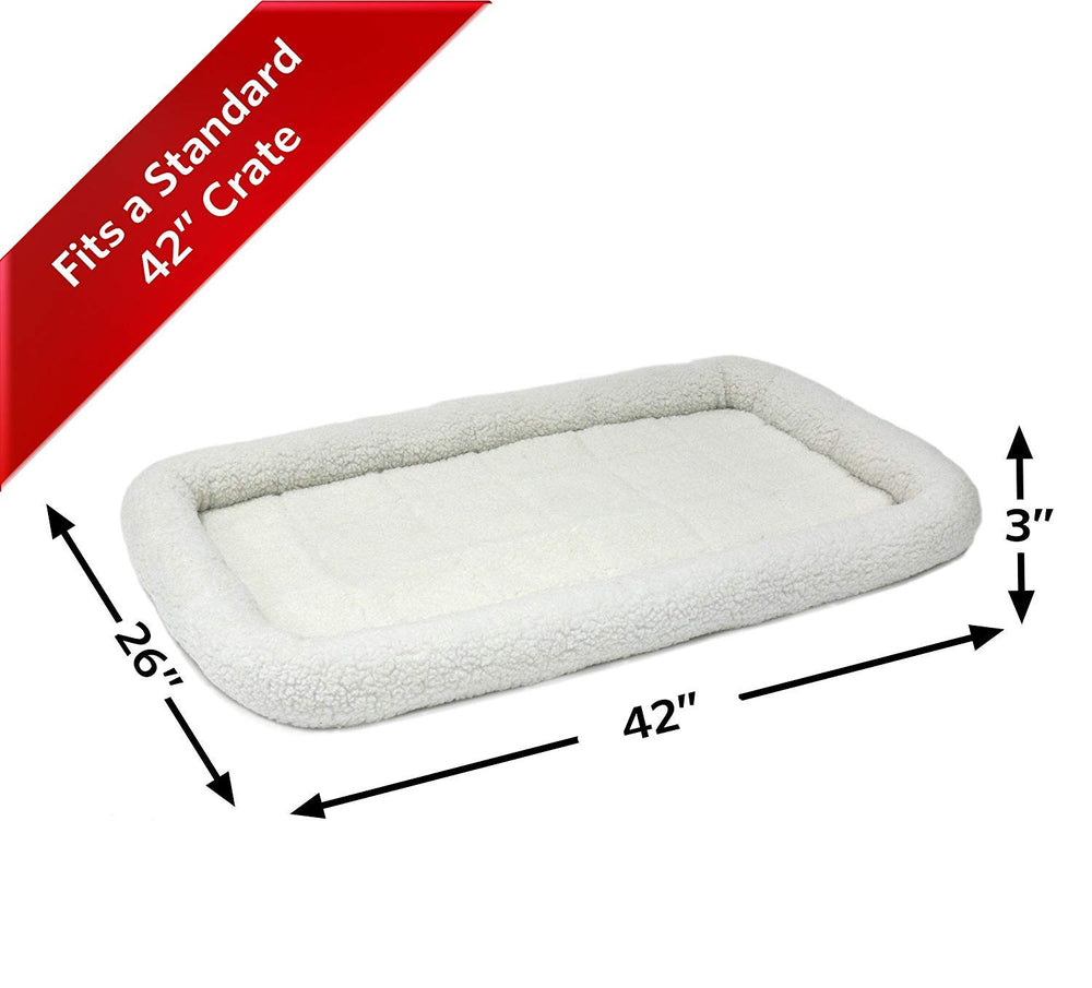 MidWest QuietTime cama perro en jaula de 42 pulgadas con ajuste seguro