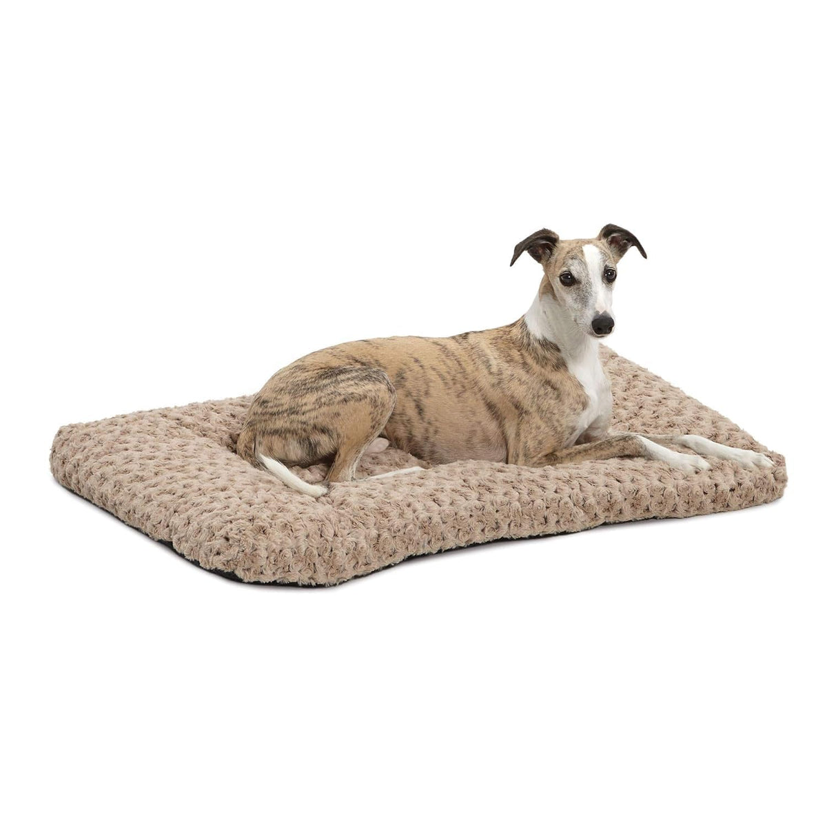 Cama QuietTime Deluxe Ombré Mocha de MidWest ofrece confort inmediato para mascotas.