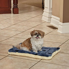 MidWest QuietTime XXS, diseño reversible en azul y crema para estilo del hogar.