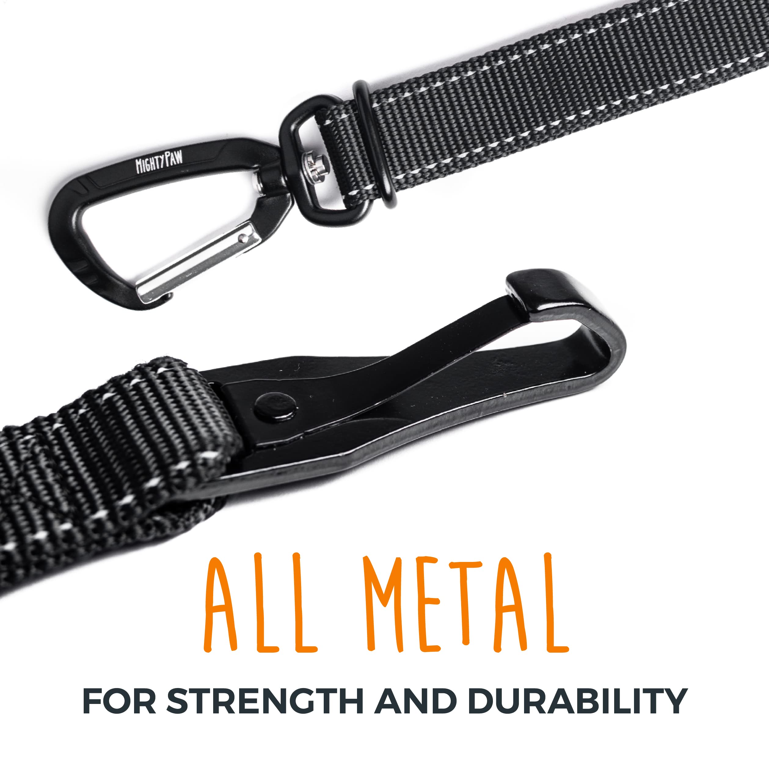 Mighty Paw nylon duradero, cinturón seguro para uso diario.