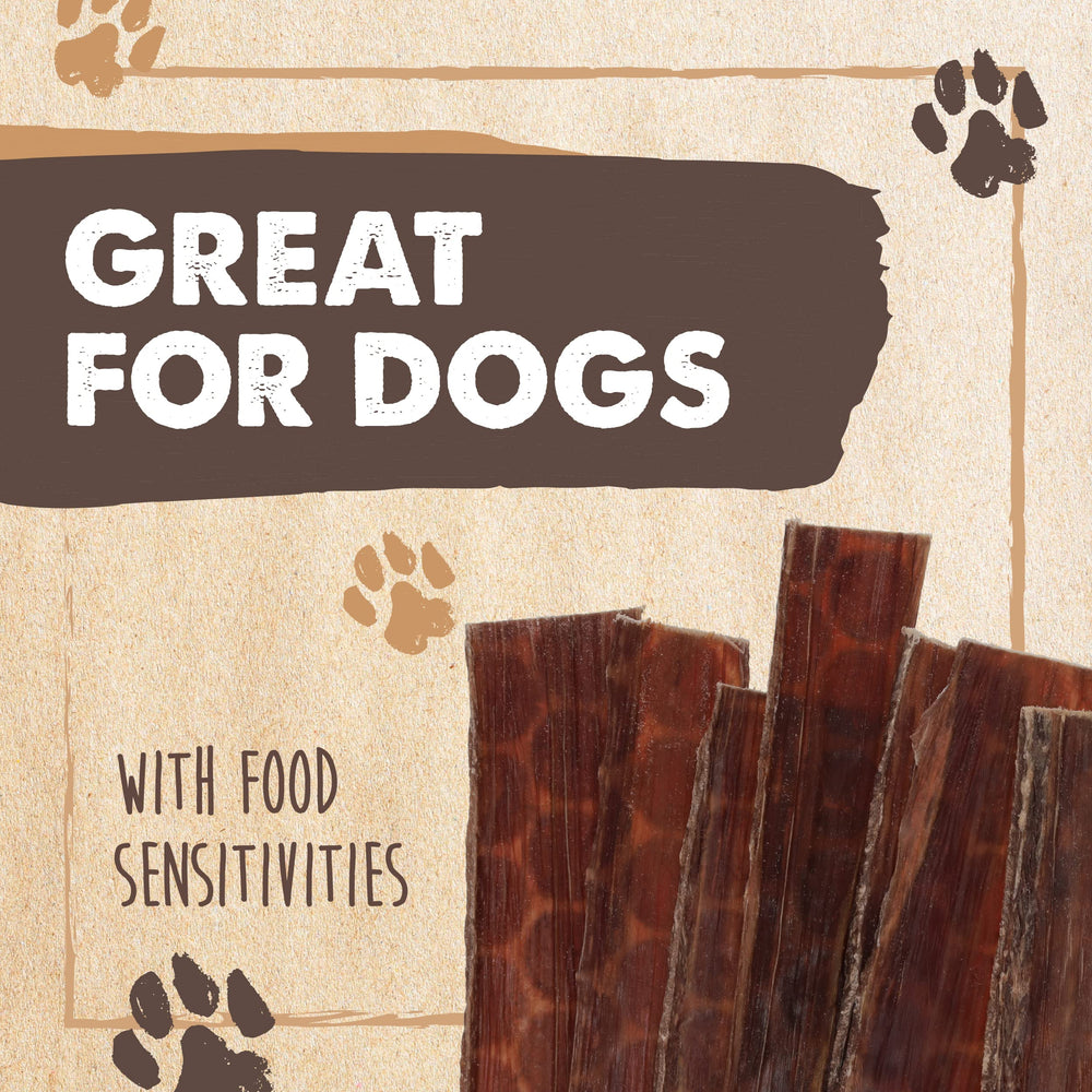 Jerky de esófago de res hecho en EE. UU. por Mighty Paw.