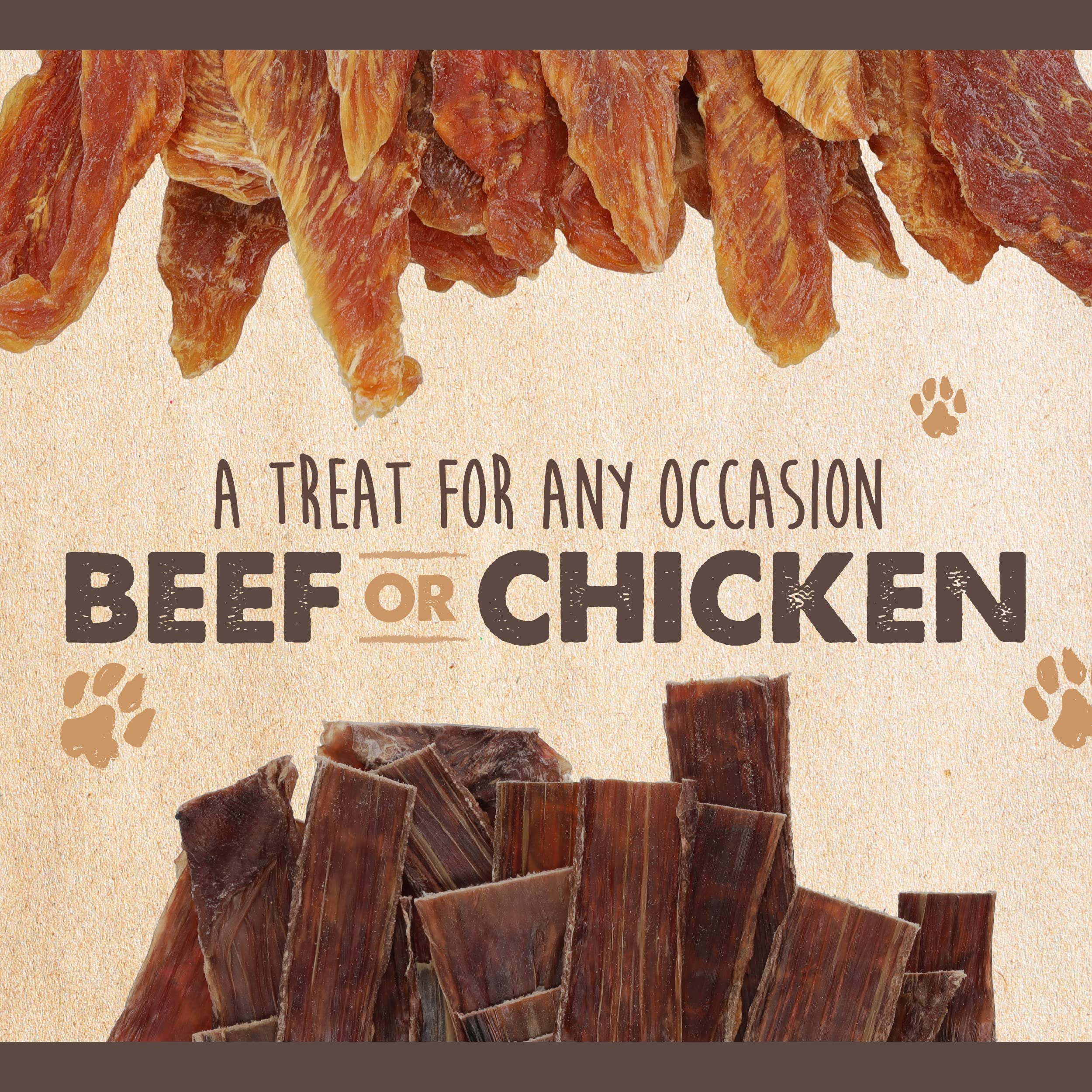 Mighty Paw Naturals tiras de pollo para perros de gran tamaño