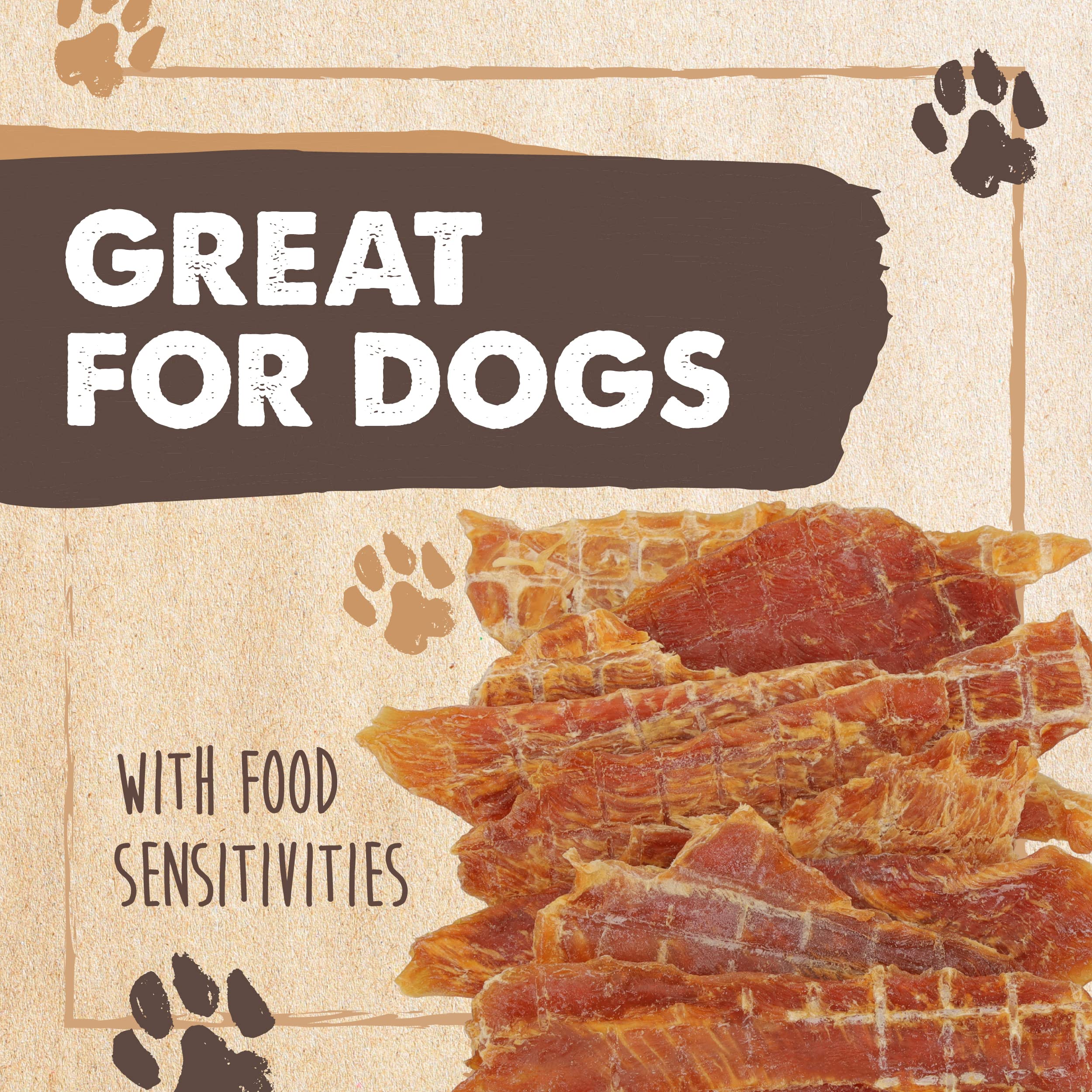 Mighty Paw Naturals tiras de pollo sin aditivos, snack saludable