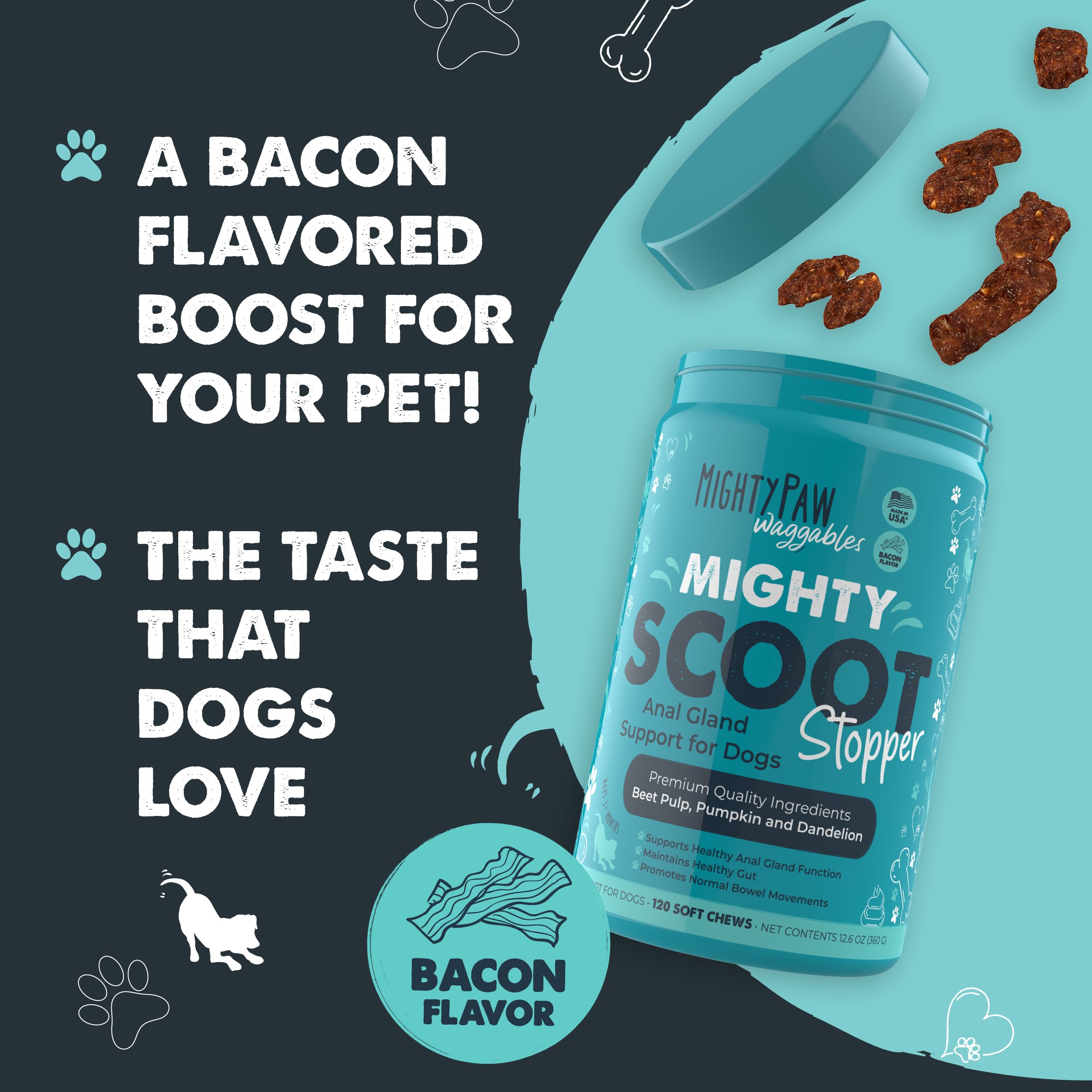 Glándulas anales de perros y Mighty Scoot como apoyo potencial