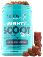 Mighty Scoot en frasco, masticables para apoyo digestivo en perros