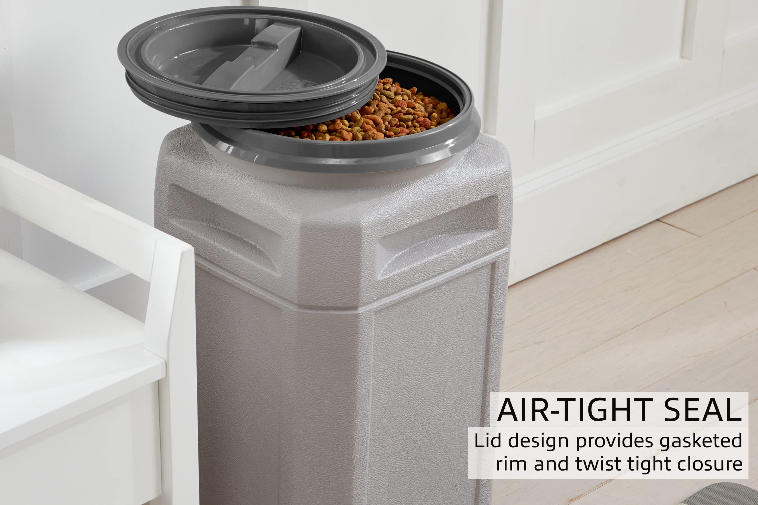 Mighty Tuff capacidad de hasta 54 libras de comida seca para mascotas