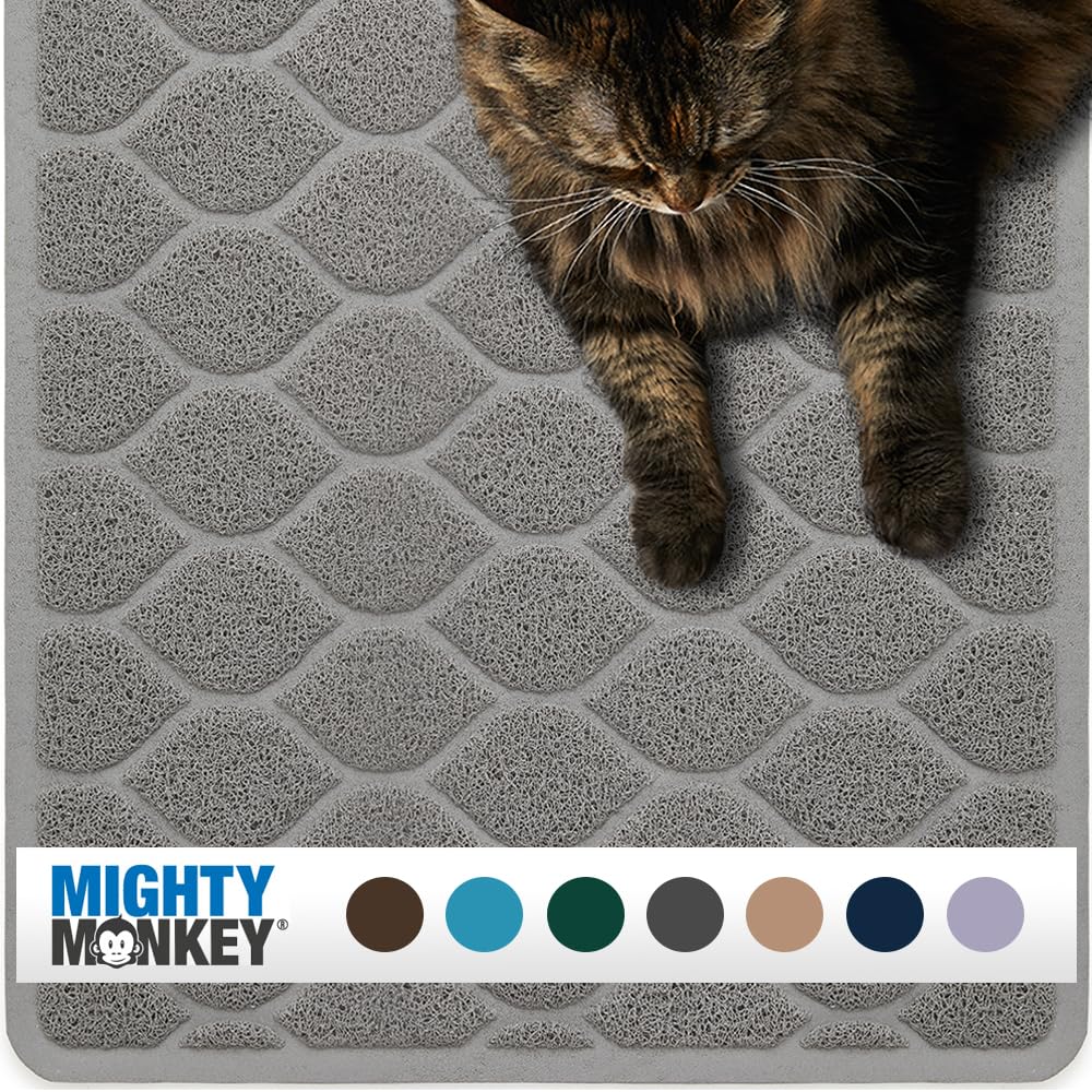 MIGHTY MONKEY alfombra-arenero-anti-suciedad para pisos limpios y patas secas.