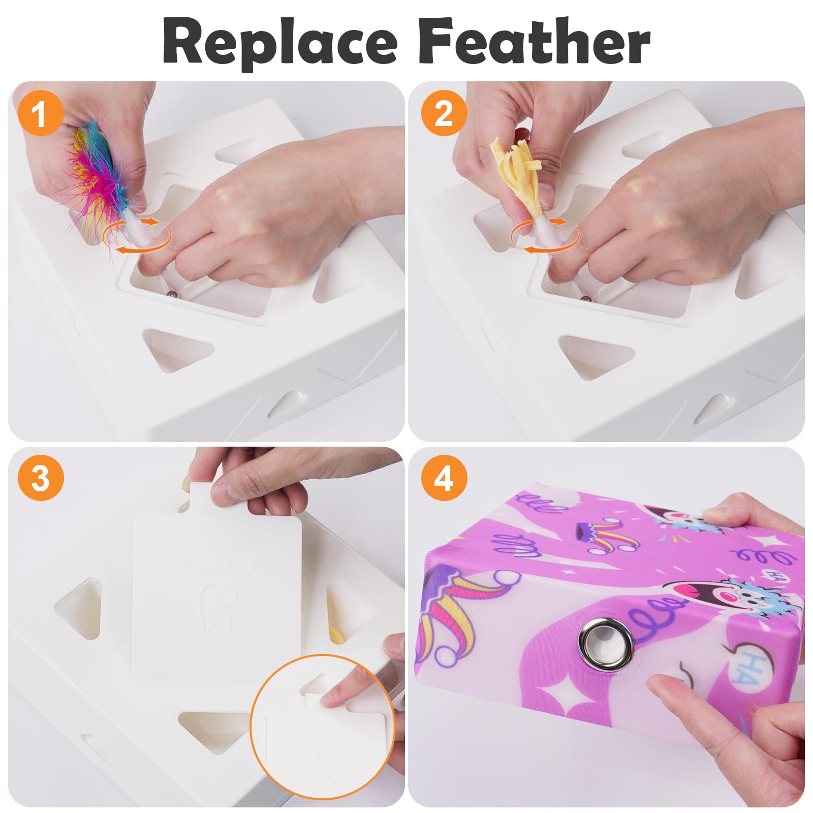 Accesorios intercambiables y plumas extra para variedad