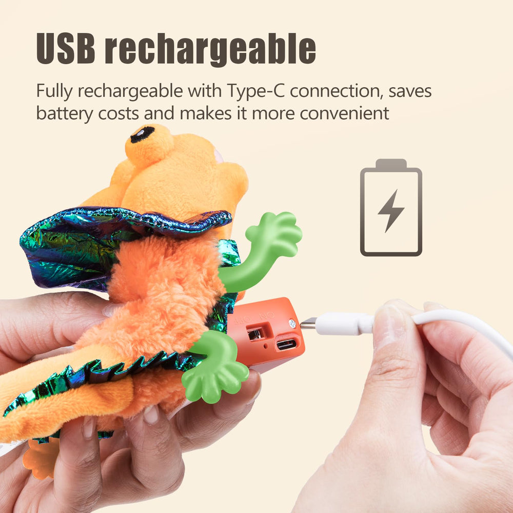 Migipaws Lagarto con conector tipo C para recargas simples.