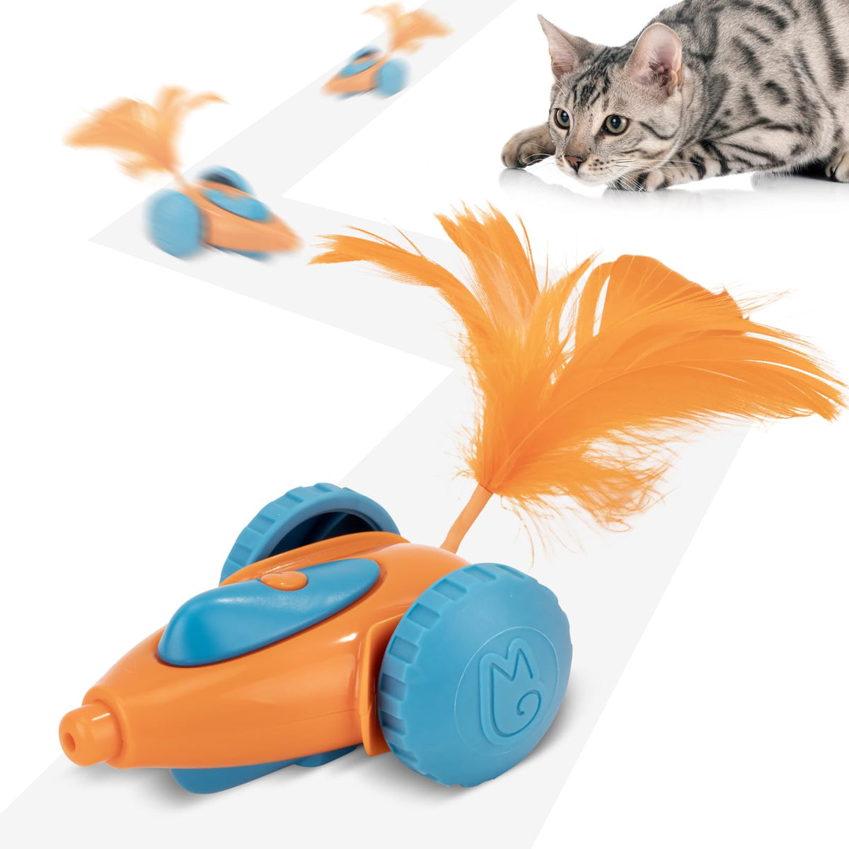 Migipaws MigiCar, diseño de ratón realista para estimular la caza felina