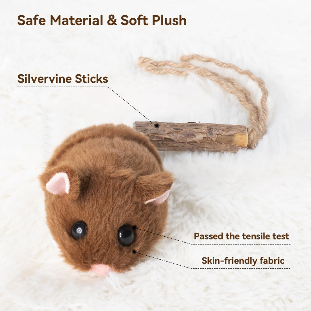Migipaws Migimouse, recargable, entretenimiento duradero para gatos activos.