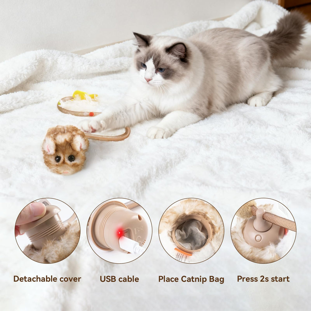 Migipaws Migimouse Recargable-duradero, carga prolongada para días de juego