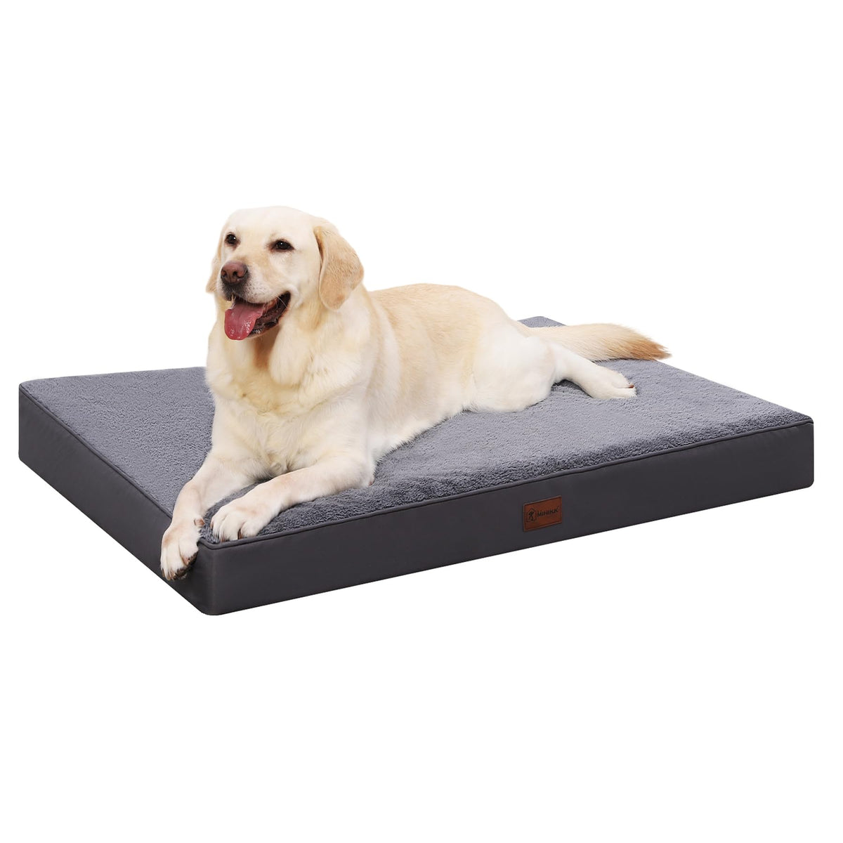 Cama MIHIKK para perro con funda impermeable y espuma ortopédica, soporte duradero.