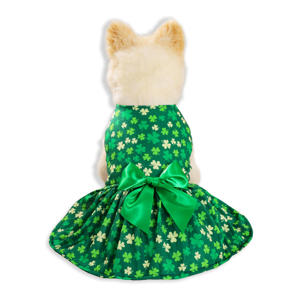 Vestido Miiemiu San Patricio para perro y gato, dorso, ligero y cómodo.
