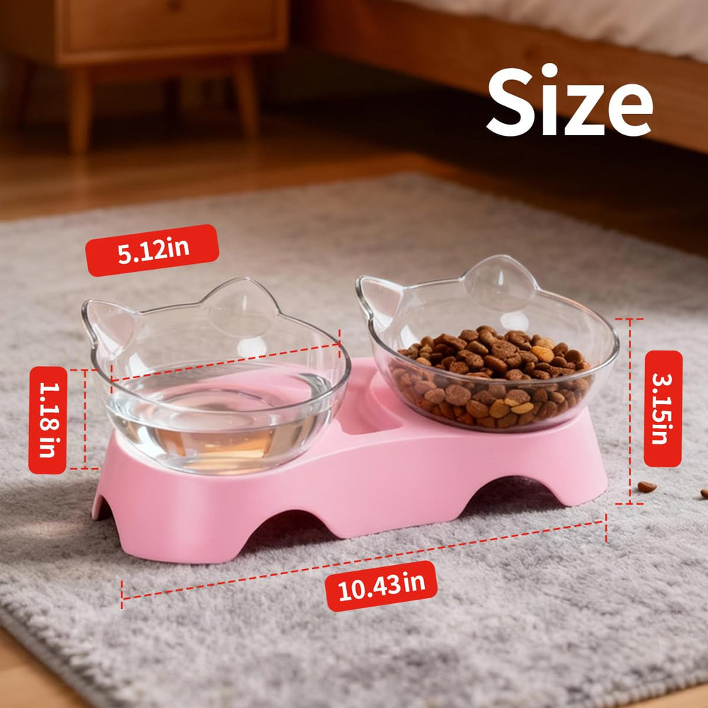 MILIFUN tazones ergonómicos elevados para alimentación, en rosa.