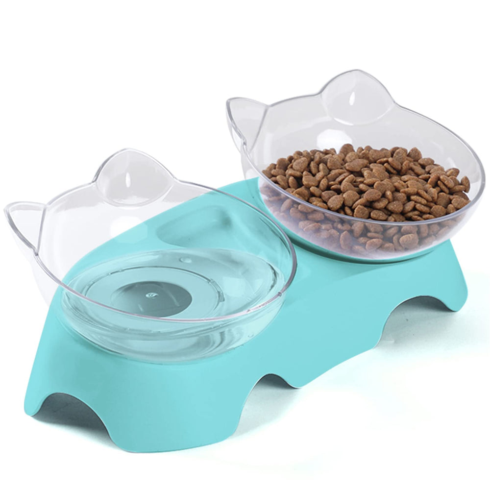 MILIFUN tazones para gatos elevados e inclinados para comer cómodo.