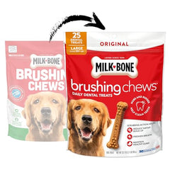 Milk-Bone Brushing Chews Original Sabor Pollo, dientes más frescos para tu perro