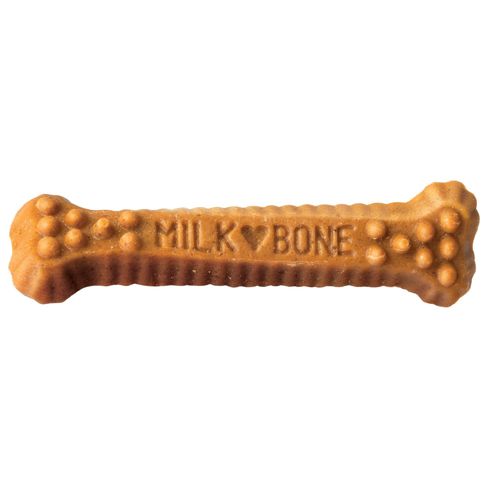 Milk-Bone Brushing Chews en primer plano, cepillado y aliento fresco.