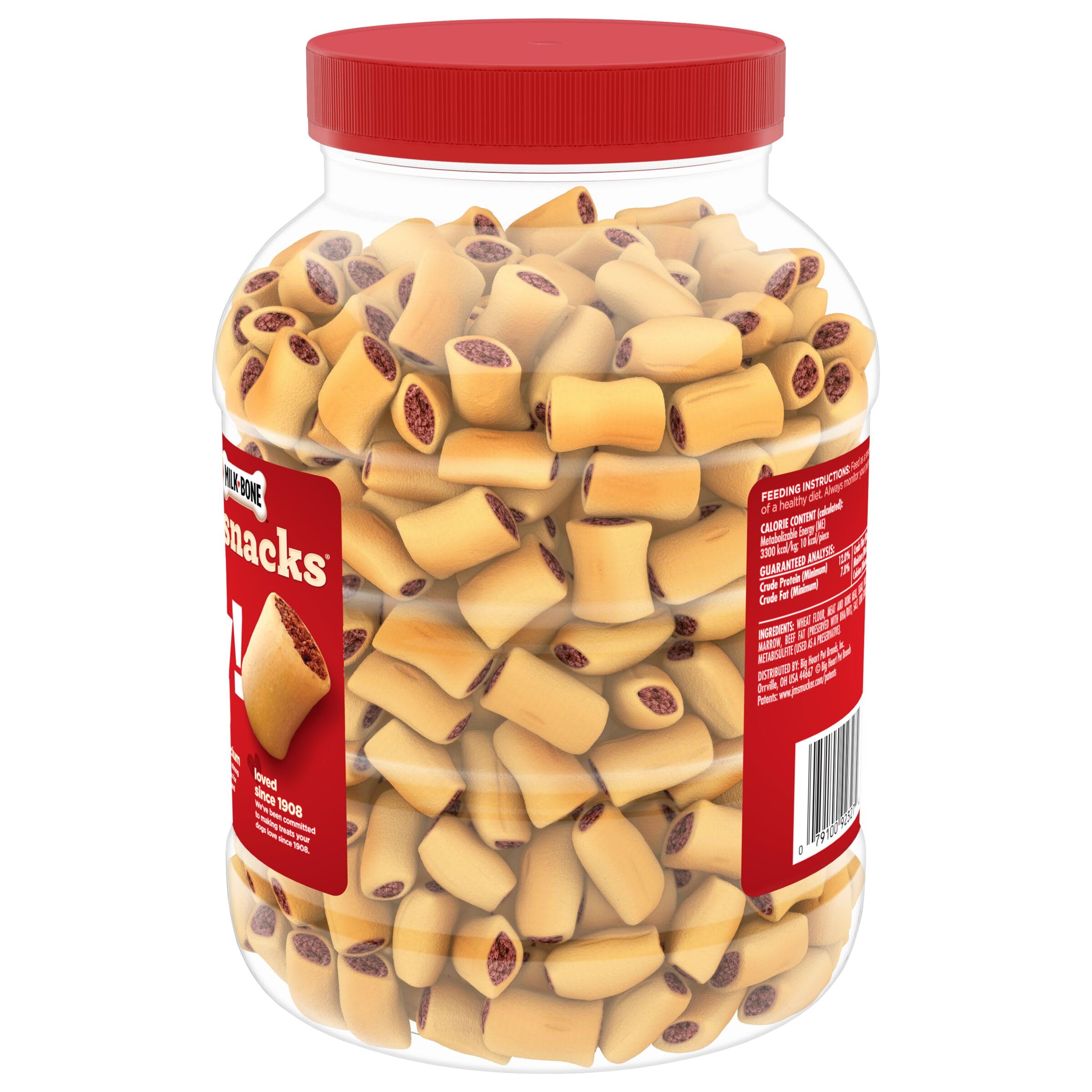 Milk-Bone MaroSnacks: textura crujiente de dos capas para masticar.