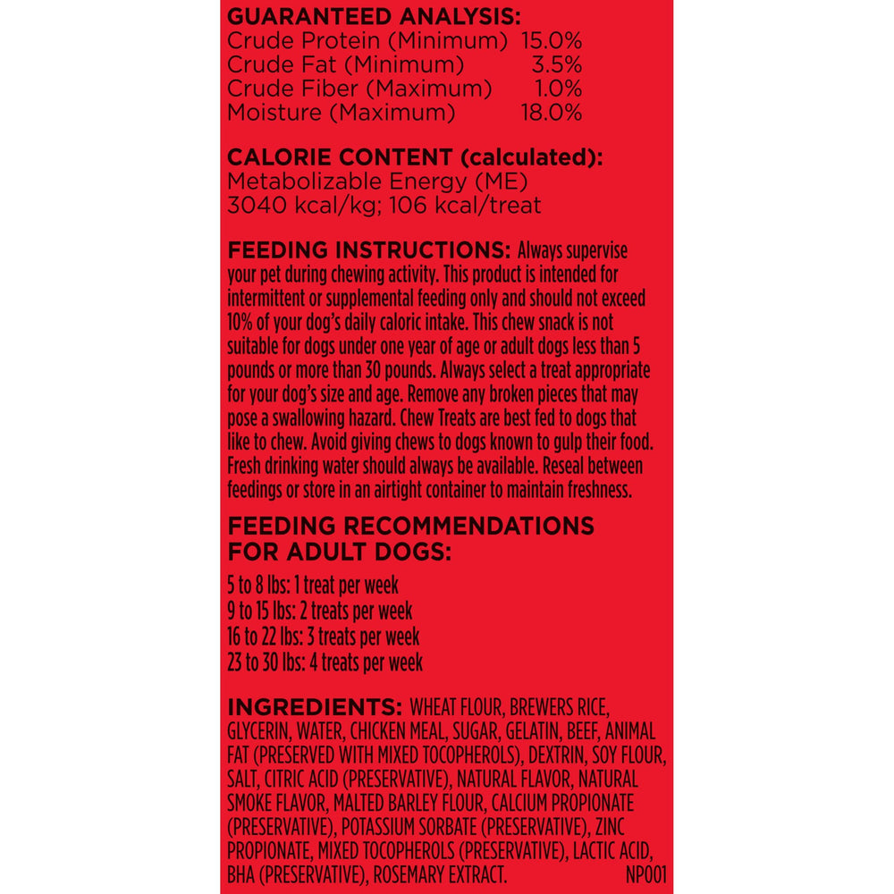 Milk-Bone Mini Comfort Chews sin sabores artificiales ni colorantes.