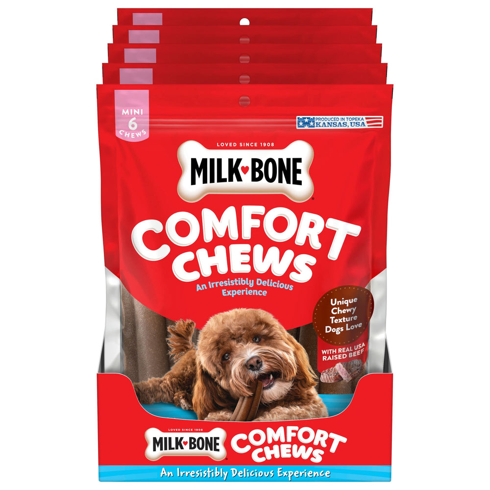 Milk-Bone Mini Comfort Chews, textura única para masticar y mayor satisfacción.