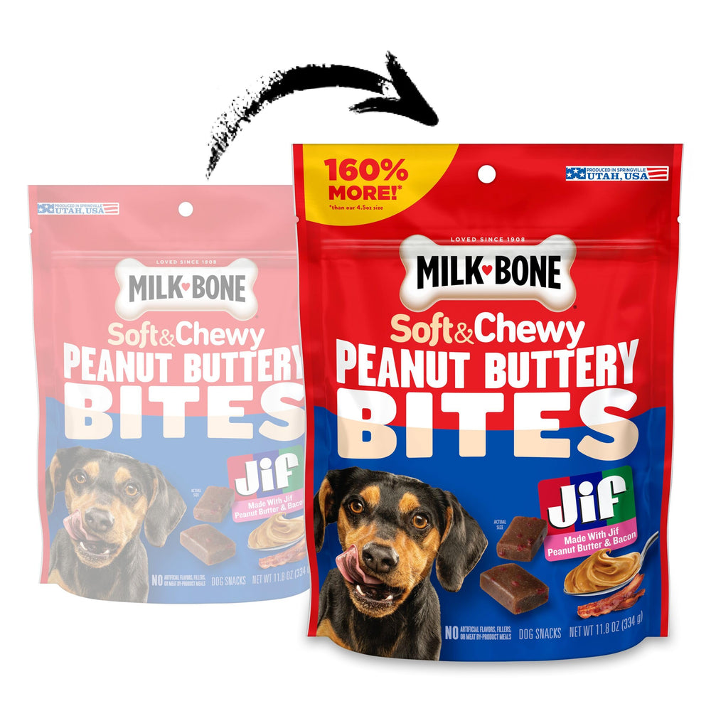 Milk-Bone paquete de 11.8 oz, snack práctico para perros.