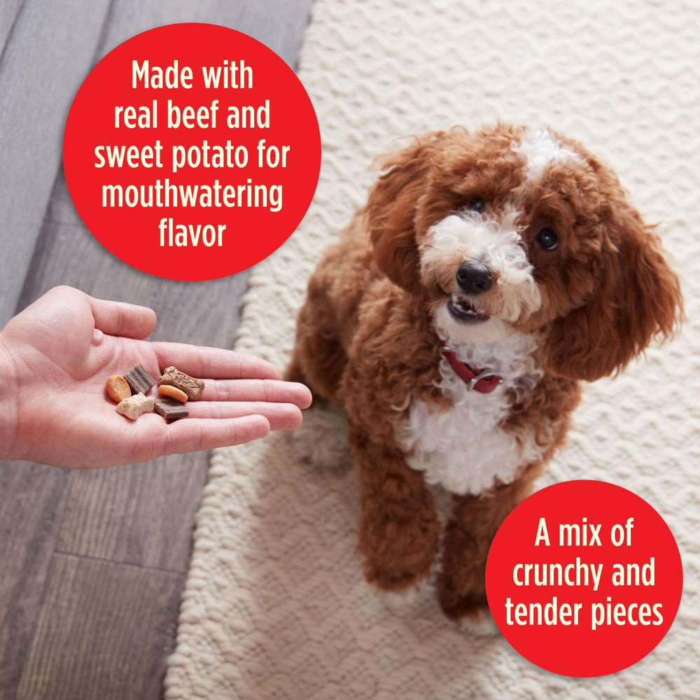 Milk-Bone Trail Mix: trozos-masticables, textura mixta para entrenar con gusto.