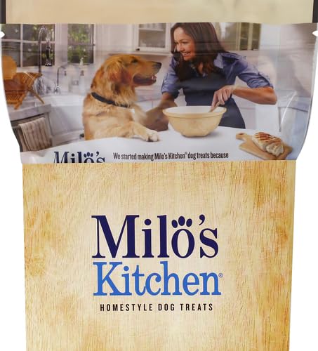 Milo's Kitchen ingredientes-simples: pollo real y snack sabroso.
