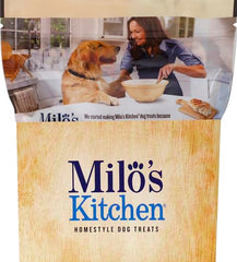 Milo's Kitchen ingredientes-simples: pollo real y snack sabroso.