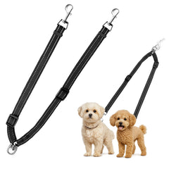 MingXpets doble correa para dos perros con giro de 360° que ayuda a evitar enredos.