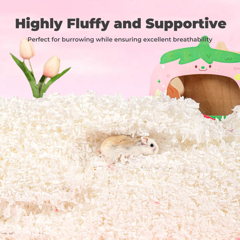 Mini-moe cama para conejo, confort y aislamiento natural dentro de la jaula.