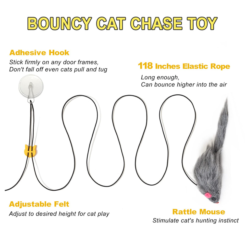 MintCat cuerda con nudo ajustable para diferentes alturas.