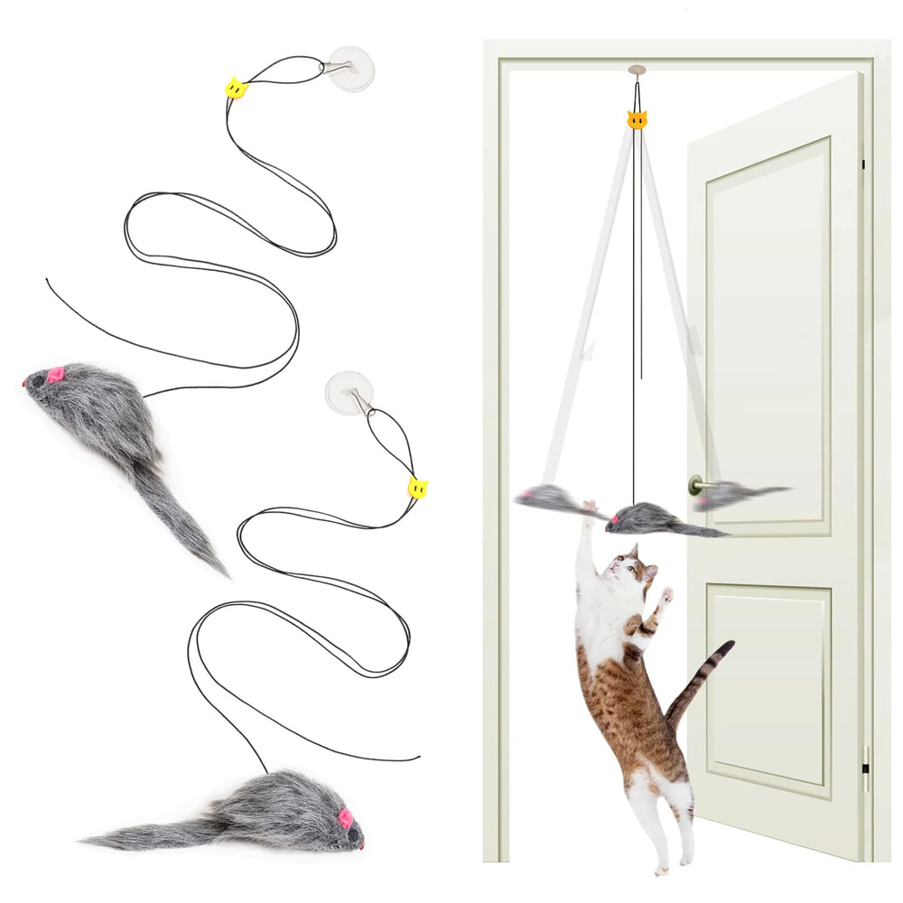 MintCat ratón colgante para gato, estimula la caza y el ejercicio.