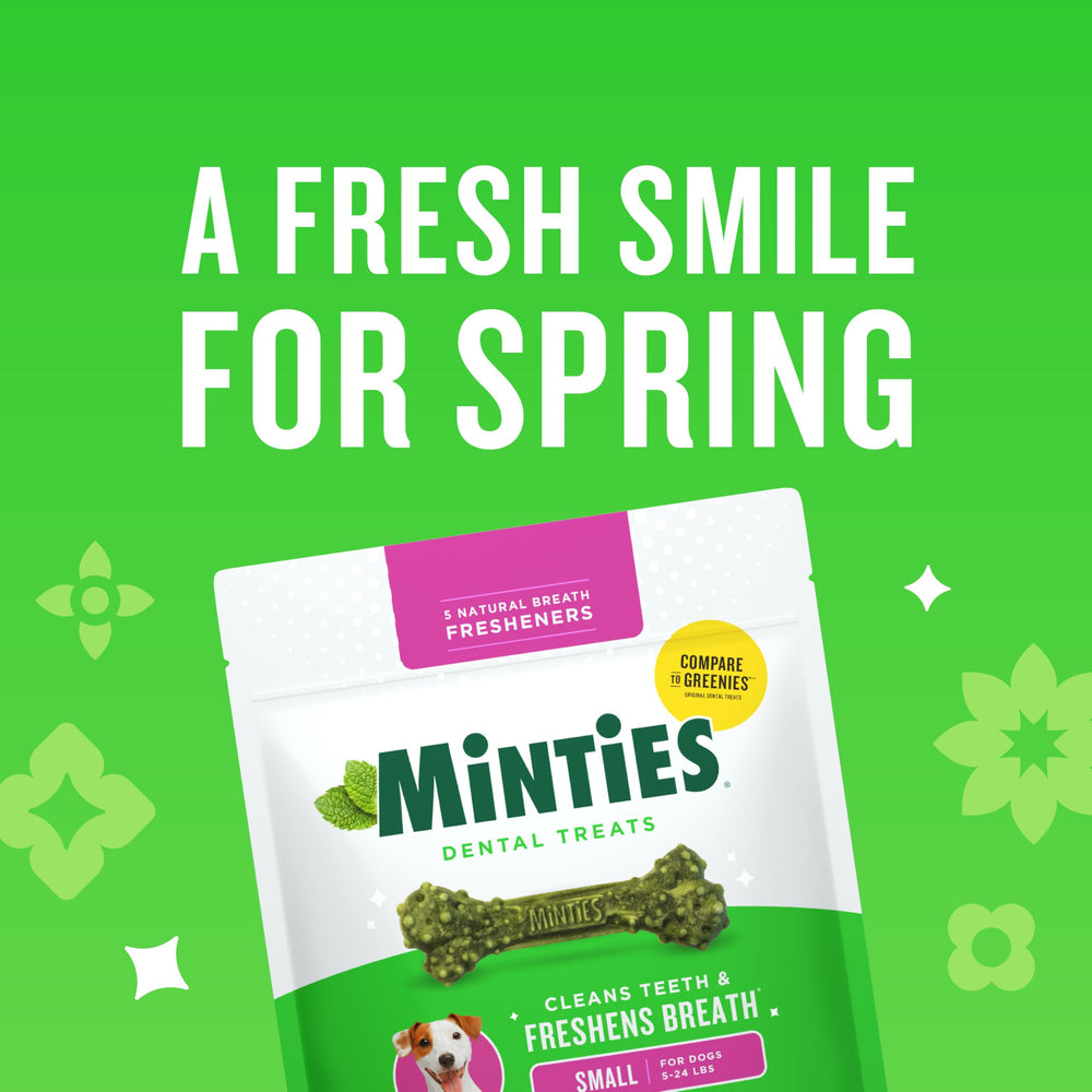 Textura escamada de Minties facilita la limpieza dental durante la masticación.